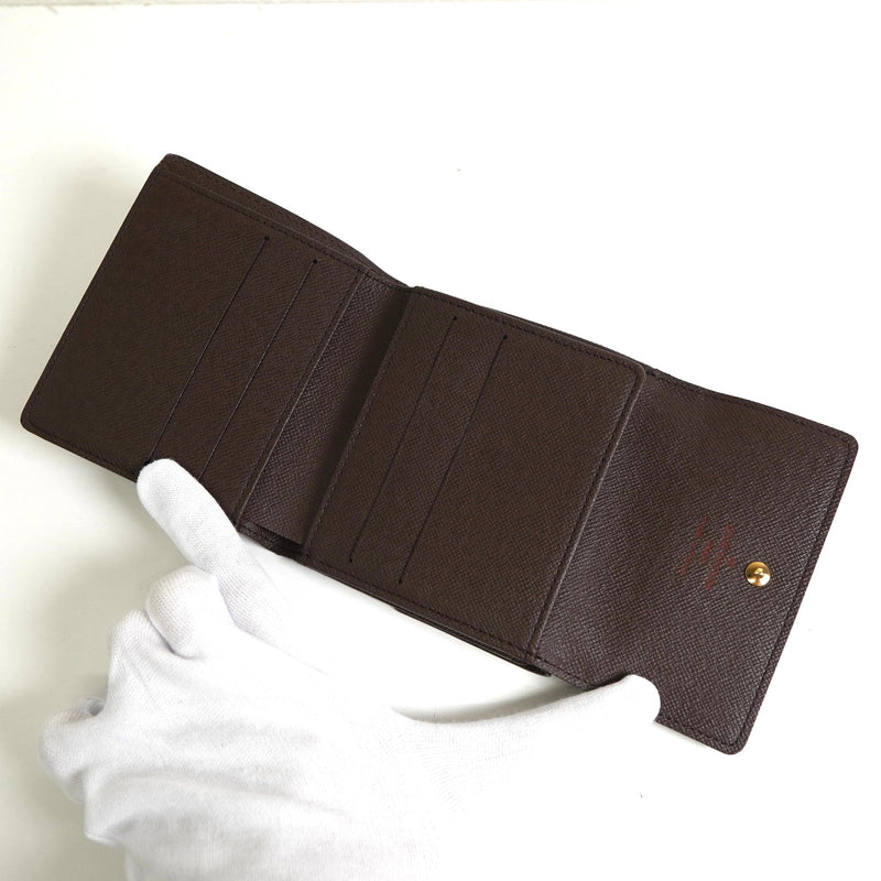 ルイ ヴィトン ダミエ ポルトフォイユ エリーズ コンパクトウォレット 二つ折り財布 ブラウン M61654 - NEWSED