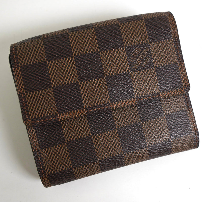 ルイ ヴィトン ダミエ ポルトフォイユ エリーズ コンパクトウォレット 二つ折り財布 ブラウン M61654 - NEWSED