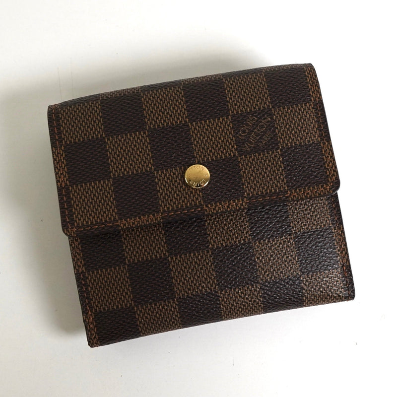 ルイ ヴィトン ダミエ ポルトフォイユ エリーズ コンパクトウォレット 二つ折り財布 ブラウン M61654 - NEWSED