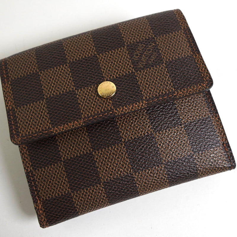 ルイ ヴィトン ダミエ ポルトフォイユ エリーズ コンパクトウォレット 二つ折り財布 ブラウン M61654 - NEWSED