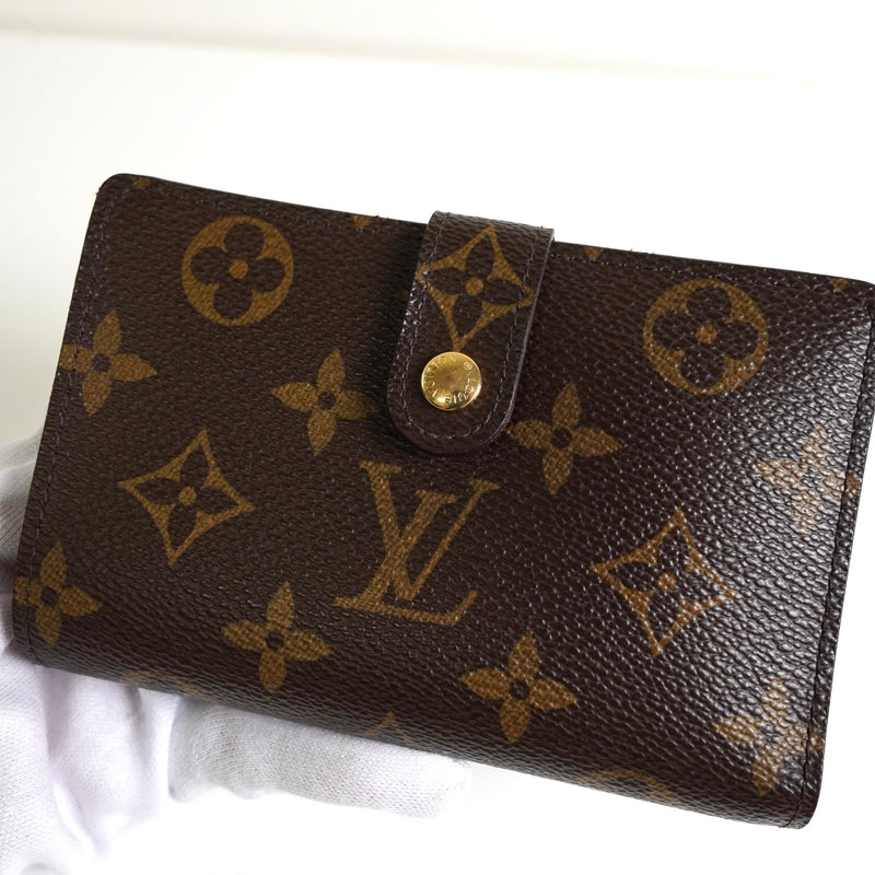 ルイ ヴィトン モノグラム ポルトモネ・ヴィエノワ コンパクトウォレット 二つ折り財布 ブラウン M61663 - NEWSED