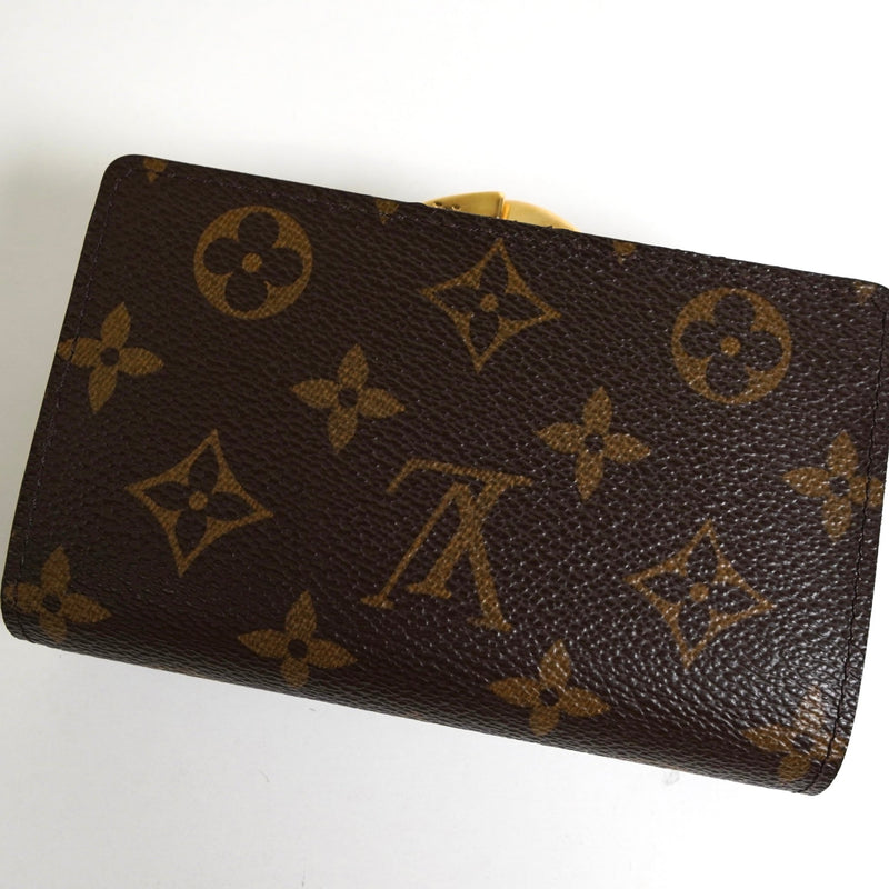 ルイ ヴィトン モノグラム ポルトモネ・ヴィエノワ コンパクトウォレット 二つ折り財布 ブラウン M61663 - NEWSED