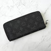 Louis Vuitton Monogram Eclipse Zippy 钱包 垂直长款钱包 圆形拉链 黑色 M62295