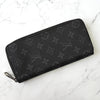 Louis Vuitton Monogram Eclipse Zippy 钱包 垂直长款钱包 圆形拉链 黑色 M62295