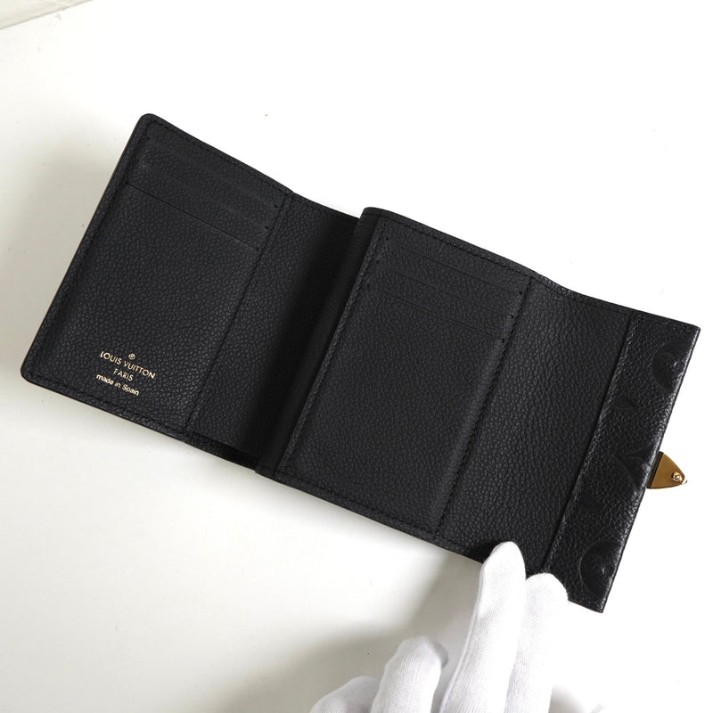 ルイ ヴィトン モノグラム アンプラント ポルトフォイユ メティスコンパクト コンパクトウォレット 三つ折り財布 ブラック M80880 - NEWSED