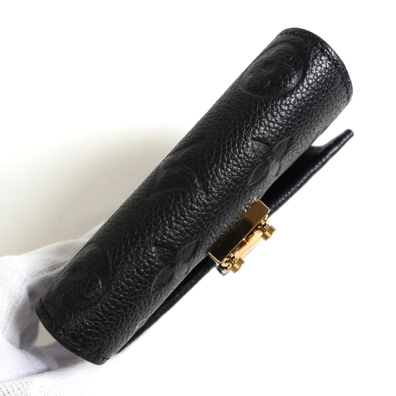 ルイ ヴィトン モノグラム アンプラント ポルトフォイユ メティスコンパクト コンパクトウォレット 三つ折り財布 ブラック M80880 - NEWSED