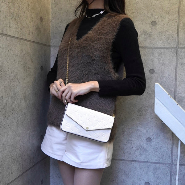 ルイ ヴィトン モノグラム アンプラント ポシェット フェリシー クリーム M82363 - NEWSED