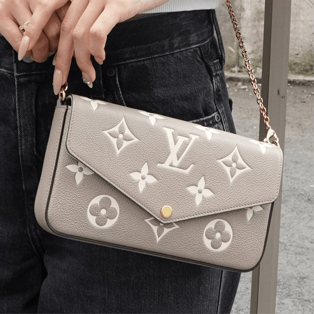 ルイ ヴィトン モノグラムアンプラント ポシェットフェリシー トゥルトレールクリーム M82610
