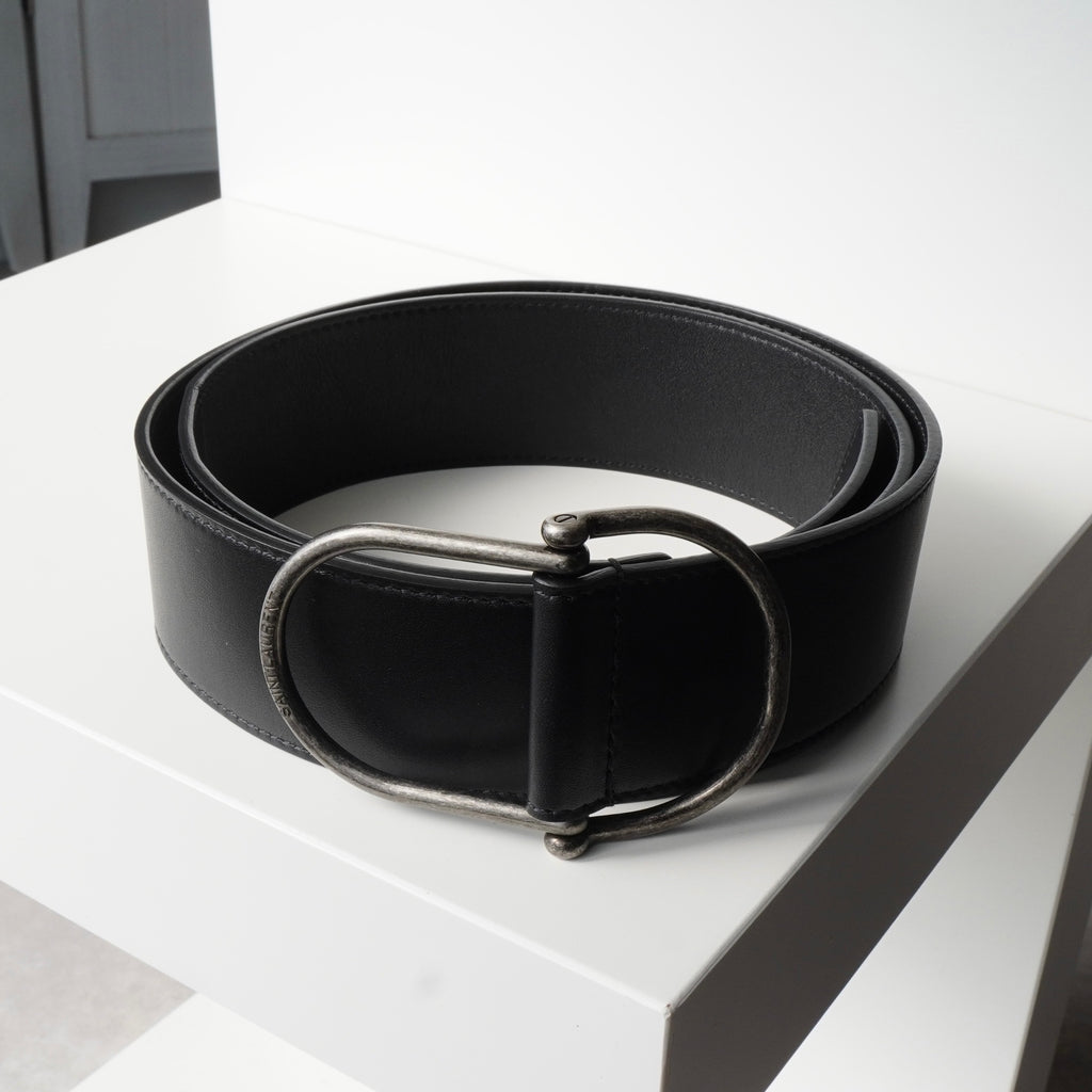 サンローラン パリ レザー ベルト 80 メンズ ブラック