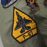 ラルフローレン パッチワーク リバーシブル MA - 1 カーキ / オレンジ - NEWSED