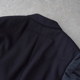 ジバンシィ 異素材切り替え MA - 1 ドッキング シングル テーラードジャケット ネイビー - NEWSED