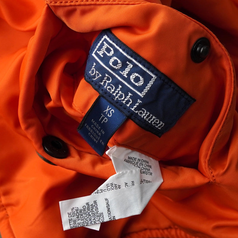 ラルフローレン パッチワーク リバーシブル MA - 1 カーキ / オレンジ - NEWSED