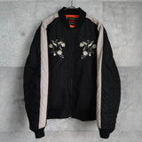 ショット × アンダースンベル 刺繍 MA - 1 スカジャン 中綿ジャケット ブラック - NEWSED