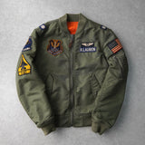 ラルフローレン パッチワーク リバーシブル MA - 1 カーキ / オレンジ - NEWSED