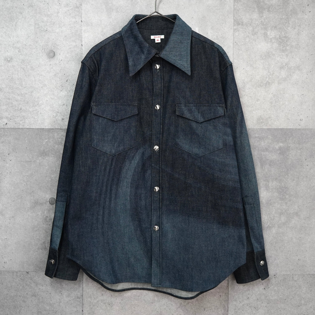 MABLE DENIM SHIRTS エムエーエスユー マーブル デニムシャツ デニムジャケット インディゴブルー メンズ