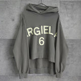 エムエムシックス メゾンマルジェラ MARGIELA 6 ショート丈フーディー パーカー グレー - NEWSED