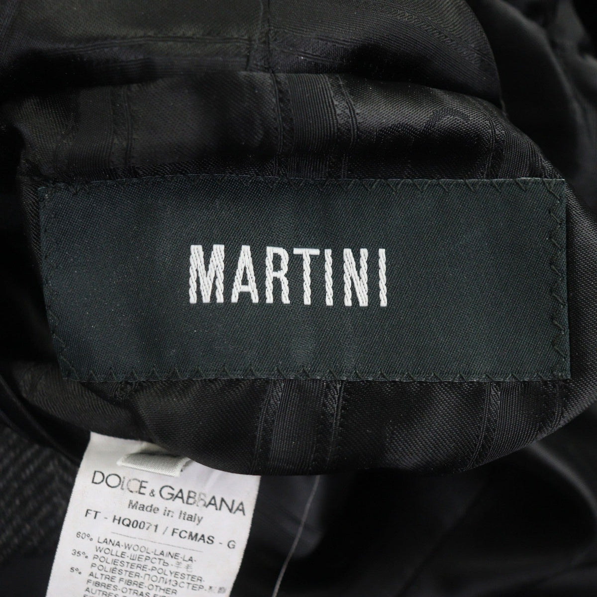 ドルチェ＆ガッバーナ MARTINI 黒タグ ヘリンボーン柄 比翼仕立て ツイード コート グレー 44 メンズ - NEWSED