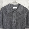 Melange Rib Short Sleeve Polo ガニー メランジ リブ ポロニット シルバーグレー レディース