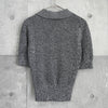 Melange Rib Short Sleeve Polo ガニー メランジ リブ ポロニット シルバーグレー レディース