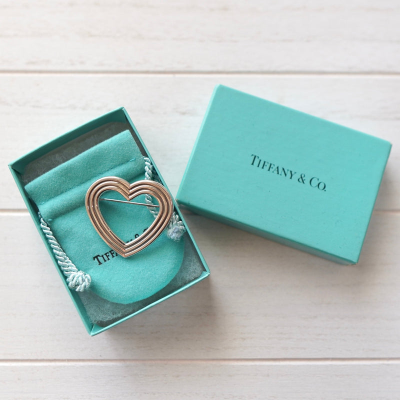 "MERNARD" Heart Silver Broach - NEWSED