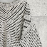 ヨーク MESHED KNIT CREWNECK メッシュ ニット グレージュ - NEWSED