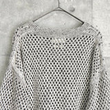 ヨーク MESHED KNIT CREWNECK メッシュ ニット グレージュ - NEWSED