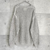 ヨーク MESHED KNIT CREWNECK メッシュ ニット グレージュ - NEWSED