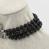 MESSALINE Three Row Beaded Choker ヴィヴィアン ウエストウッド 3連 オーブロゴ チョーカー ネックレス シルバー / ブラック