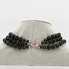 MESSALINE Three Row Beaded Choker ヴィヴィアン ウエストウッド 3連 オーブロゴ チョーカー ネックレス シルバー / ブラック