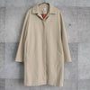Metal Logo Patch Nylon Soutien Collar Coat