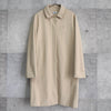 Metal Logo Patch Nylon Soutien Collar Coat