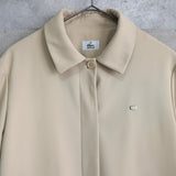 Metal Logo Patch Nylon Soutien Collar Coat - NEWSED