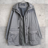 Metallic Silver Hooded Nylon Jacket - NEWSED
