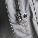 Metallic Silver Hooded Nylon Jacket - NEWSED