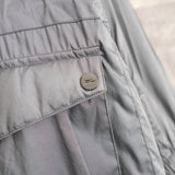 Metallic Silver Hooded Nylon Jacket - NEWSED