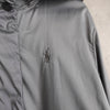 Metallic Silver Hooded Nylon Jacket