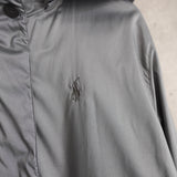 Metallic Silver Hooded Nylon Jacket - NEWSED