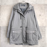 Metallic Silver Hooded Nylon Jacket - NEWSED