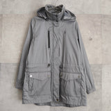 Metallic Silver Hooded Nylon Jacket - NEWSED
