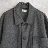 Middle Length Jagged Wool Coat - NEWSED