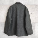 Middle Length Jagged Wool Coat - NEWSED