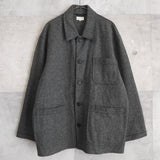 Middle Length Jagged Wool Coat - NEWSED