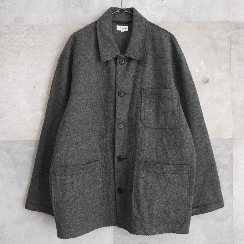 Middle Length Jagged Wool Coat - NEWSED