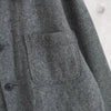Middle Length Jagged Wool Coat