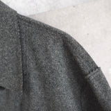 Middle Length Jagged Wool Coat - NEWSED