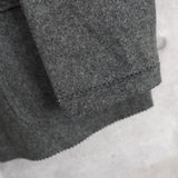 Middle Length Jagged Wool Coat - NEWSED