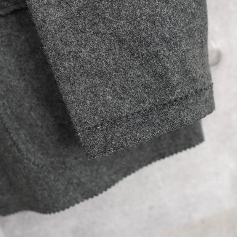 Middle Length Jagged Wool Coat - NEWSED