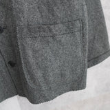 Middle Length Jagged Wool Coat - NEWSED