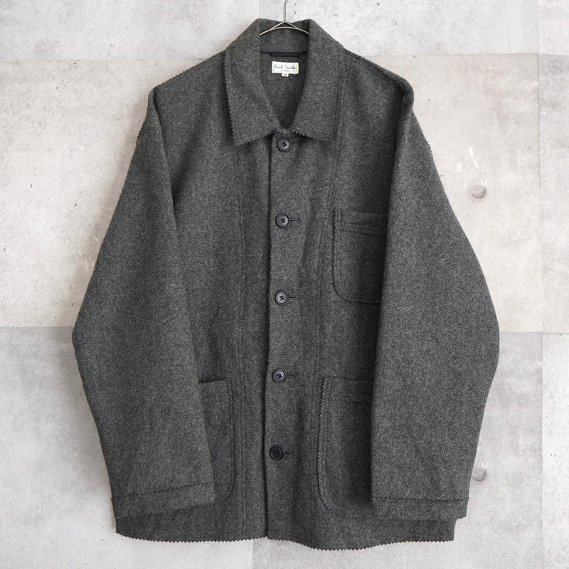 Middle Length Jagged Wool Coat - NEWSED