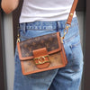 Louis Vuitton Monogram Reverse Dauphine 迷你单肩包，内置 IC 芯片，棕色